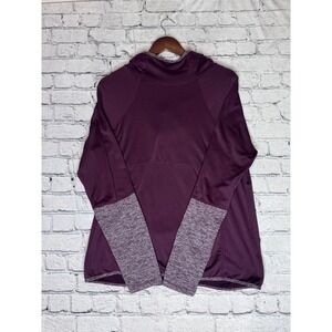 AVA Women's Purple Long Sleeve Pullover Top XL 16 18 Athletic Casual